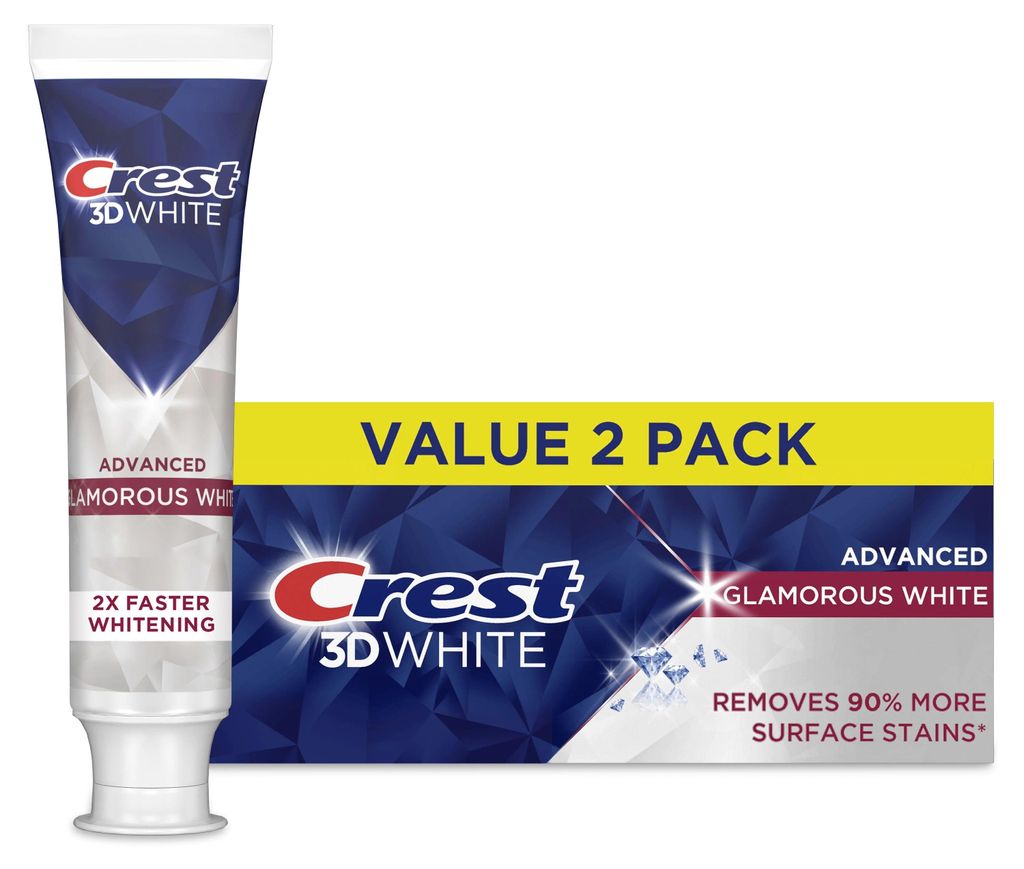 Crest 3D White Glamorous White Zahnpasta 3,3 oz (93 g) 2er-Pack
