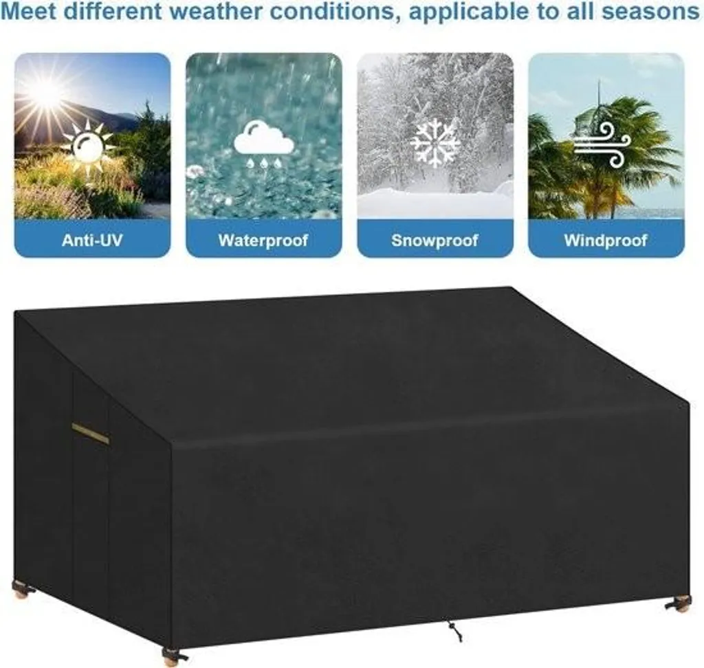 Housse pour Banc de Jardin 3 Places - Idéal pour Hivernage et Pluie