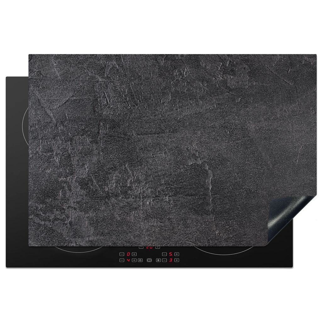 KitchenYeah Herdabdeckplatte Beton - Abdeckplatte - Design - Grau - Induktionsschutz , 76x51cm, Küche Deko, Glaskeramikkochfeld Herdabdeckung, A...