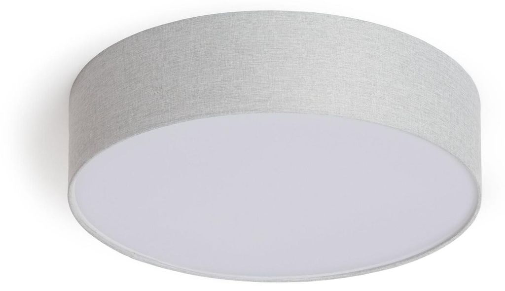 Deckenleuchte Rund Stoff Ø500 mm Ranje Grau Produktbild 
