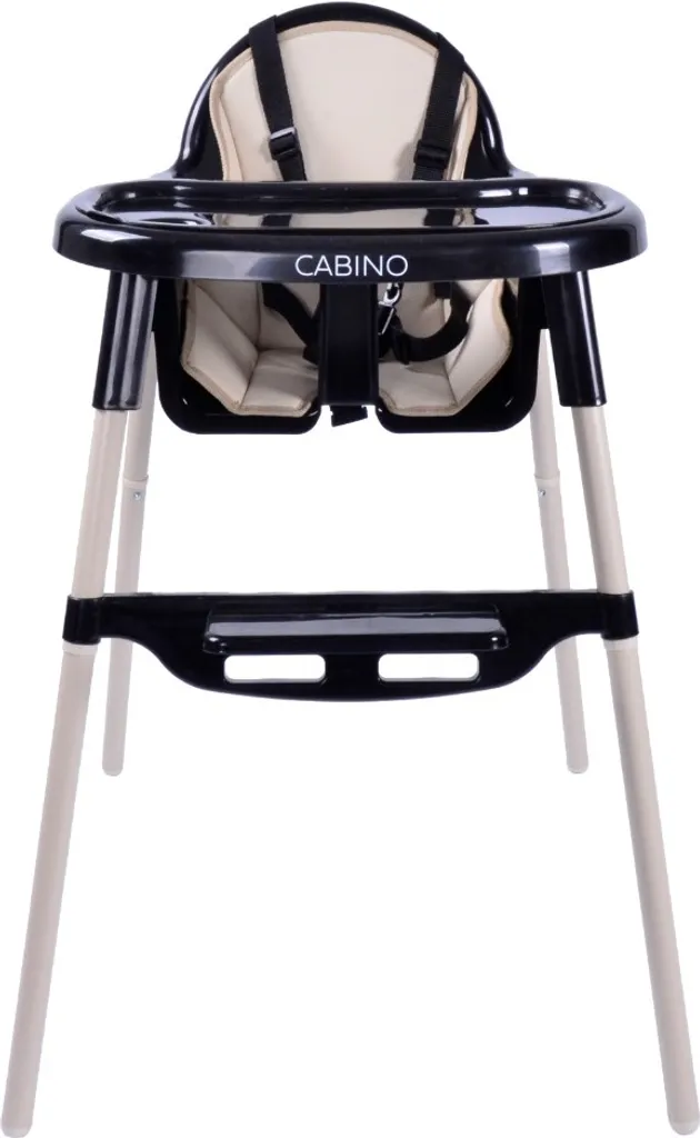 Chaise haute bois Cabino Situp argile noire : finie la chaise encombrante