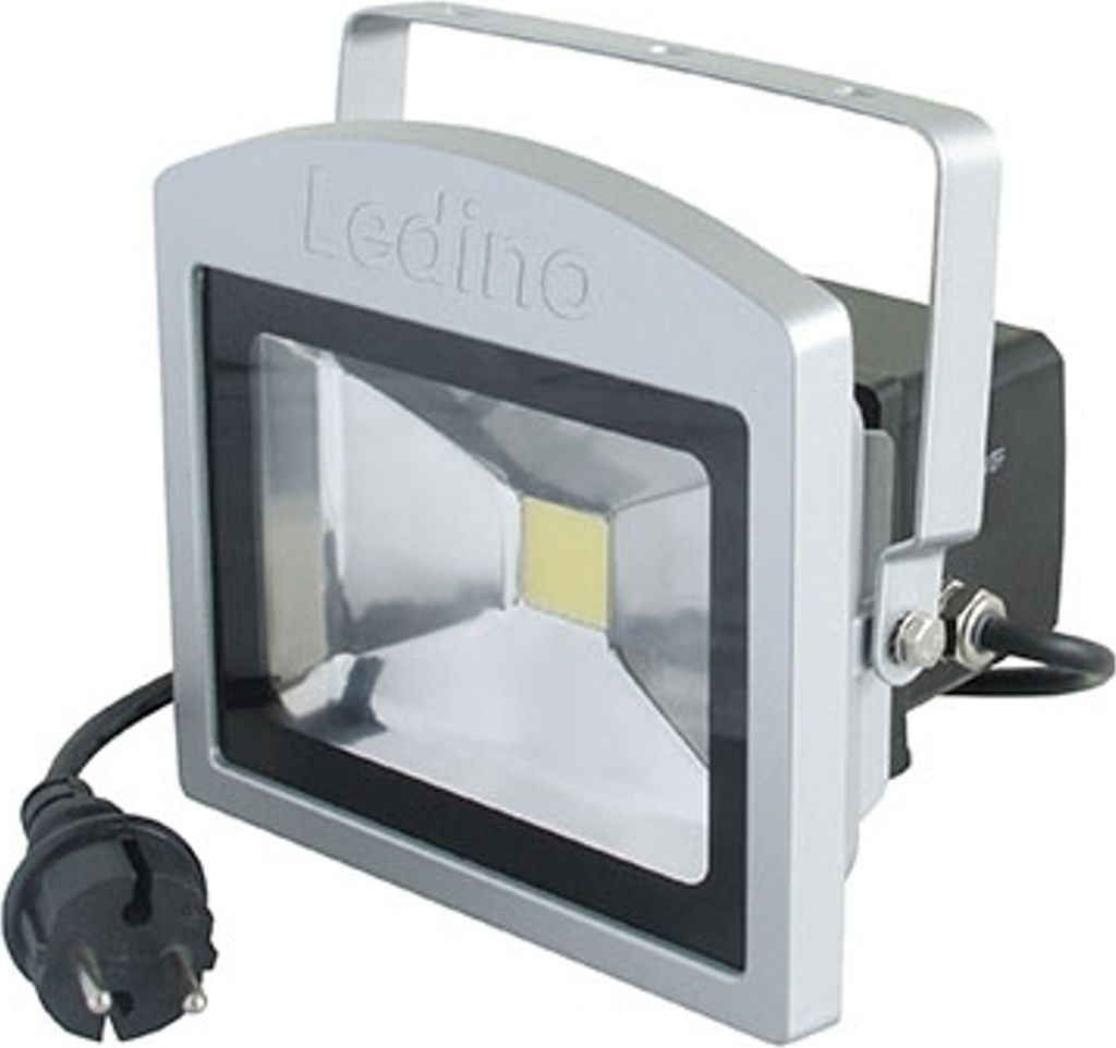 Ledino LED-Anti-Panik-Strahler, Benrath, 10w, 6500 K, kaltweiß, 800 lm, silber