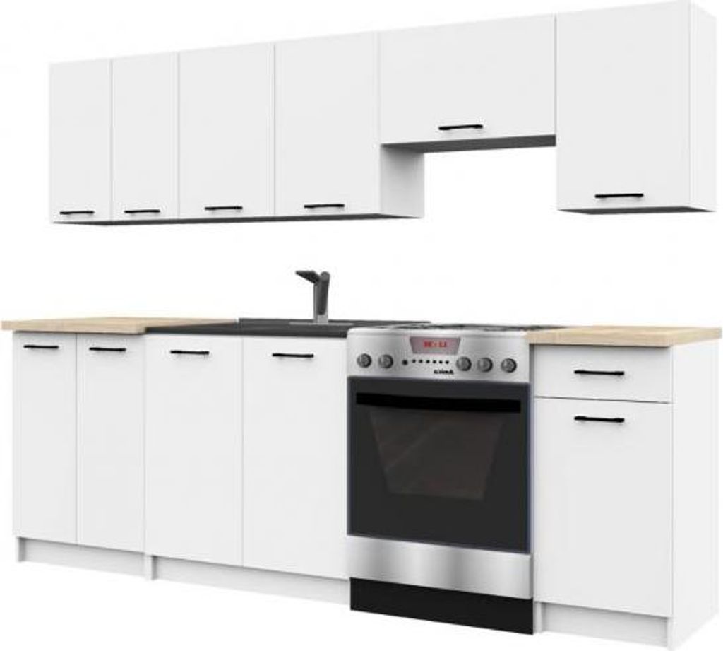 Kuchyňská sestava OLIVIA 2,4m Bílá / Dub Sonoma Obrázek produktu 