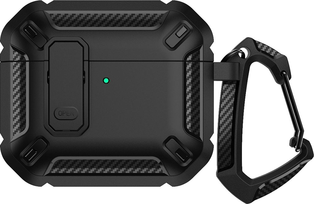 Mobigear Armor Clip Apple AirPods 4 Hardcase Hülle - Schwarz