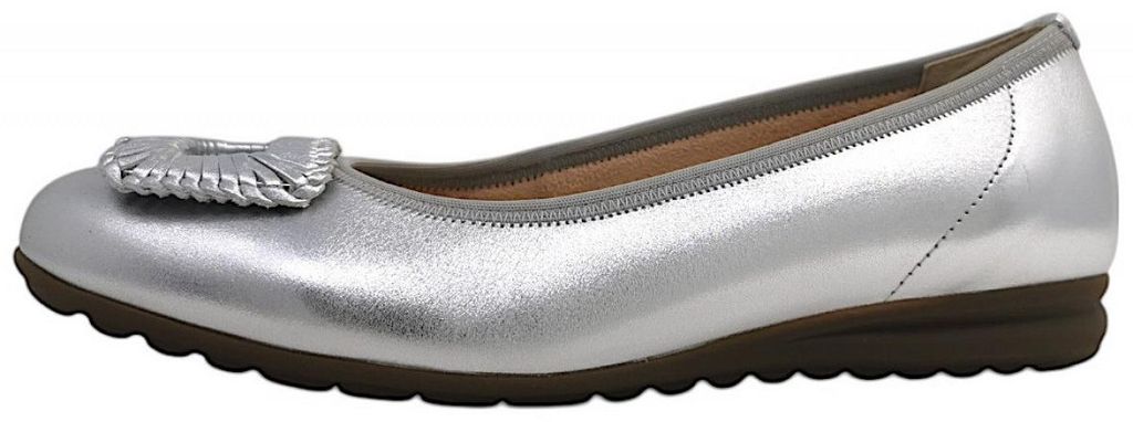 Gabor Comfort Ballerina Silber in Gr. 40.5