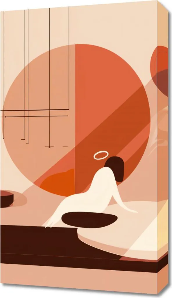 Art Mural Géométrique 40x70 cm - Égayez vos Murs avec Style et Calme