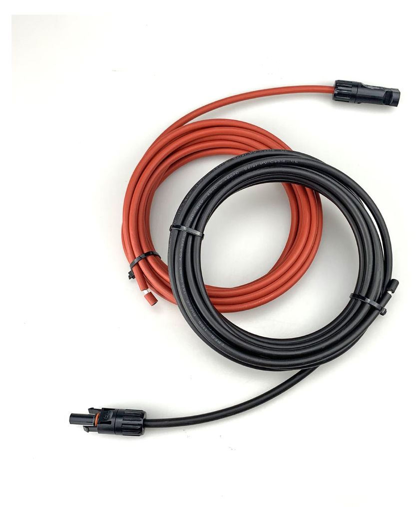 Alcapower Solar-Verlängerungskabel 3m, MC4-Stecker, 1000V DC, 30A, 2,5mm² Querschnitt, XLPO-Isolierung, hohe thermische Beständigkeit.