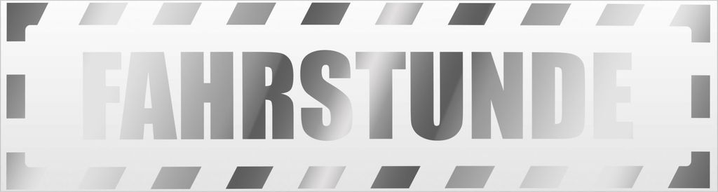 Kiwistar Fahrstunde gestreift Magnetschild Schild magnetisch - 60cm Chrom - Magnetfolie für Auto PKW Kfz