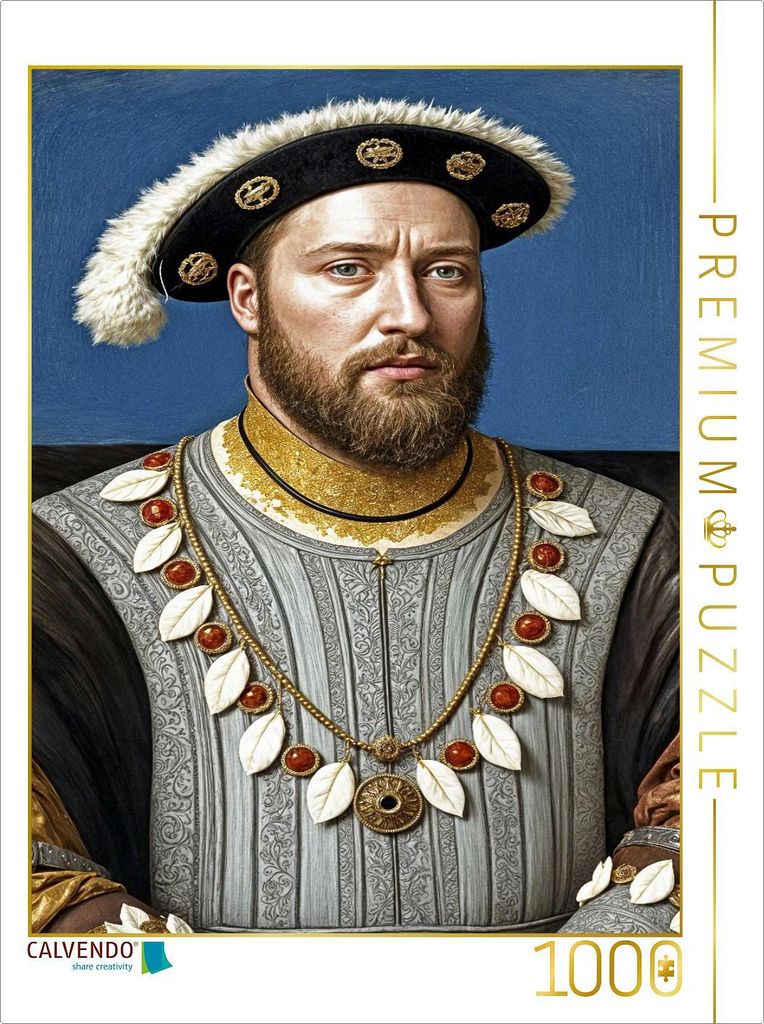 CALVENDO Puzzle Hans Holbein d. J. / Heinrich VIII., König von England (um 1537) | 1000 Teile Lege-Größe 64x48cm Foto-Puzzle für glückliche St...