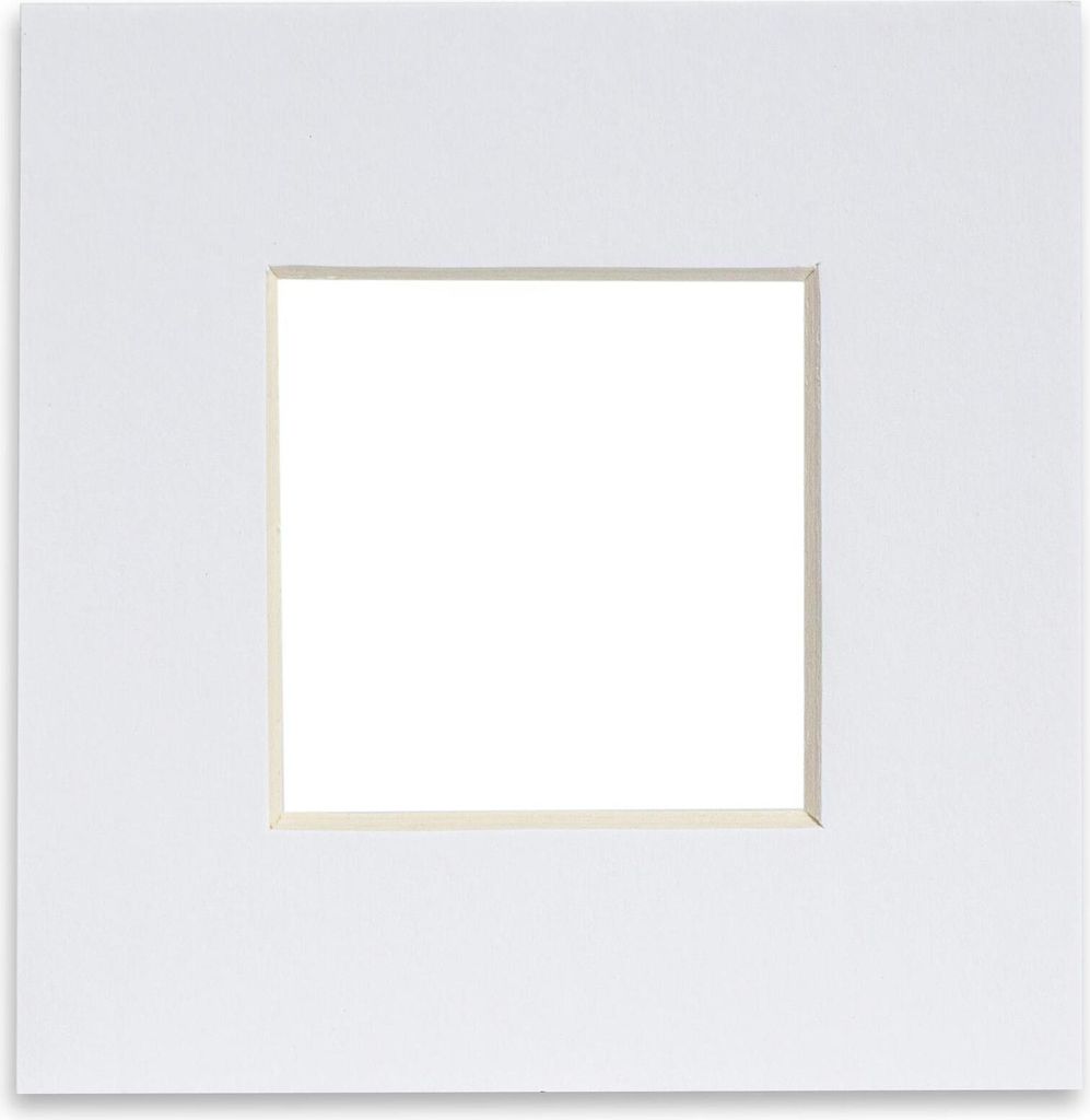 Nicola Spring Bild Foto Mount - To Fit Frame-Größe 8 x 8" für Bildgröße 4 x 4" - Weiß