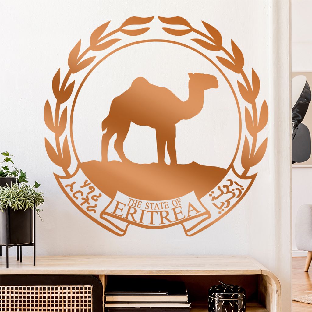 Eritrea Wappen Wandtattoo Wandaufkleber Wall Sticker - Dekoration, Küche, Wohnzimmer, Schlafzimmer, Badezimmer