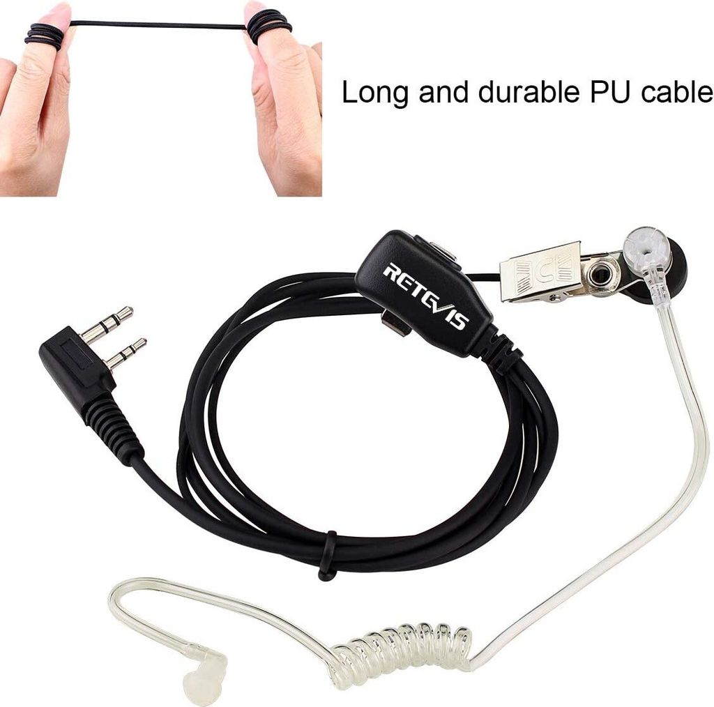 Retevis Funkgerät Headset 2 Pin Kopfhörer mit Produktbild 5