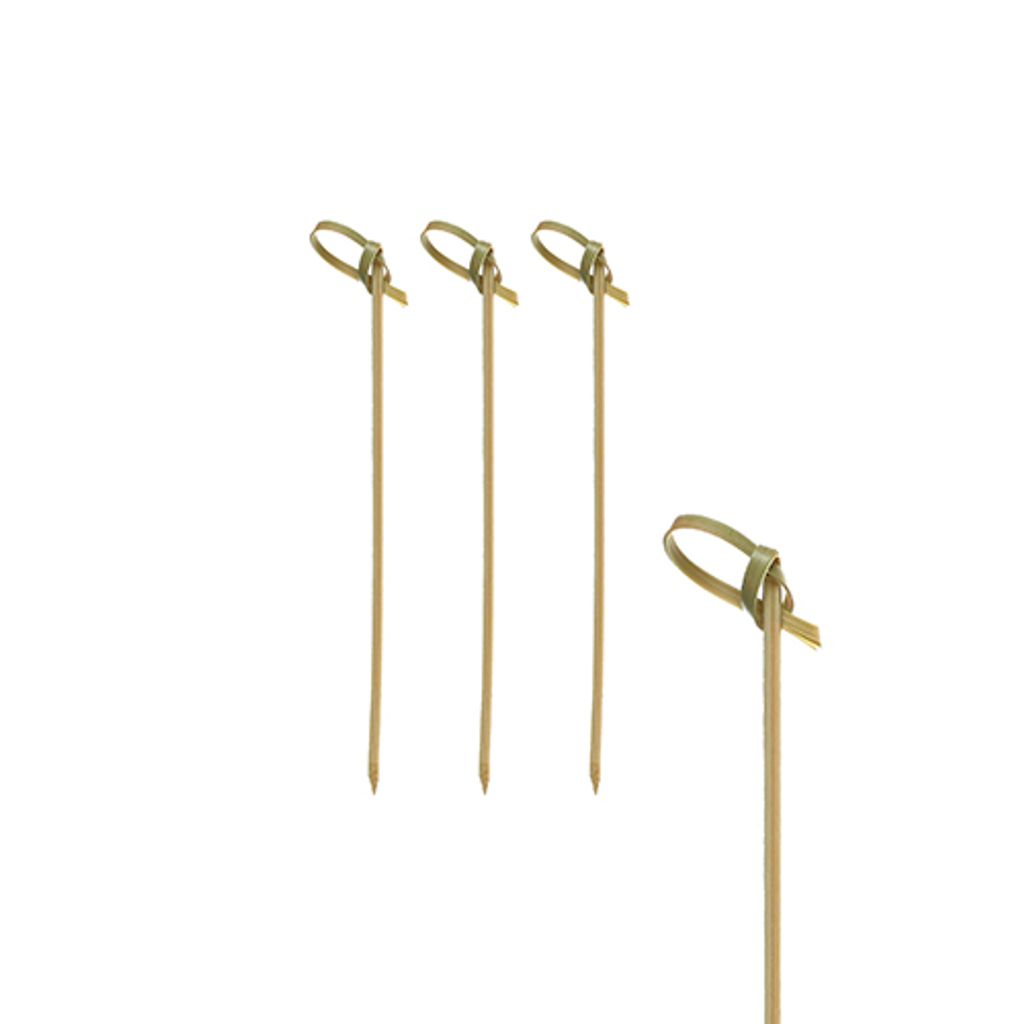 PAPSTAR Fingerfood Picker "pure" 6 cm, Knoten-Design, ideal für Snacks | Beutel (40 Stück)
