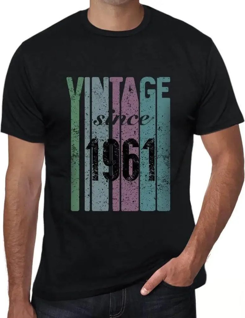 Herren Grafik T-Shirt Weinlese seit 1961 – Vintage Since 1961 – Geschenk 63. Geburtstag Jahrestag 63 Jahre Jubiläum 63 Jährige Mann Jahrgang ...