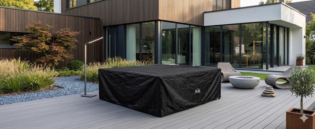 Abdeckplane Gartenmöbel XL schwarz 300x300x70 Hülle Produktbild 