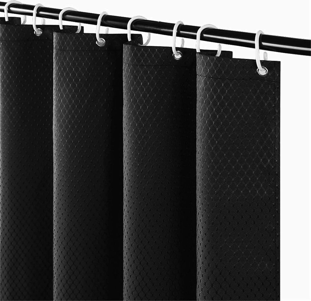 Waschbares Duschvorhang - Textil Duschvorhang - Dunkelgrau - 120x180 CM