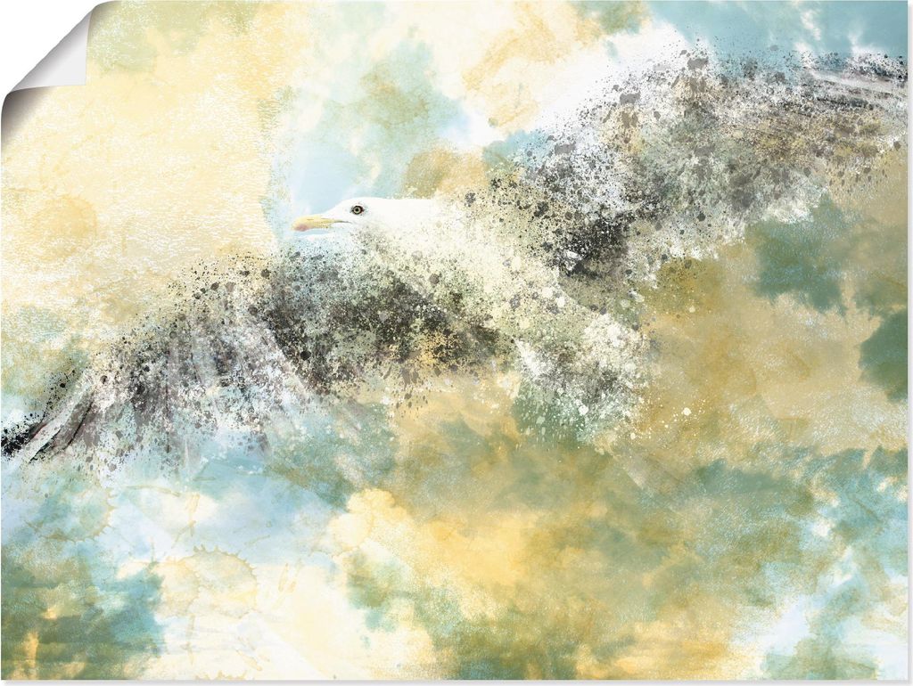 ARTland Poster Verschwindende Möwe Größe: 80x60 cm