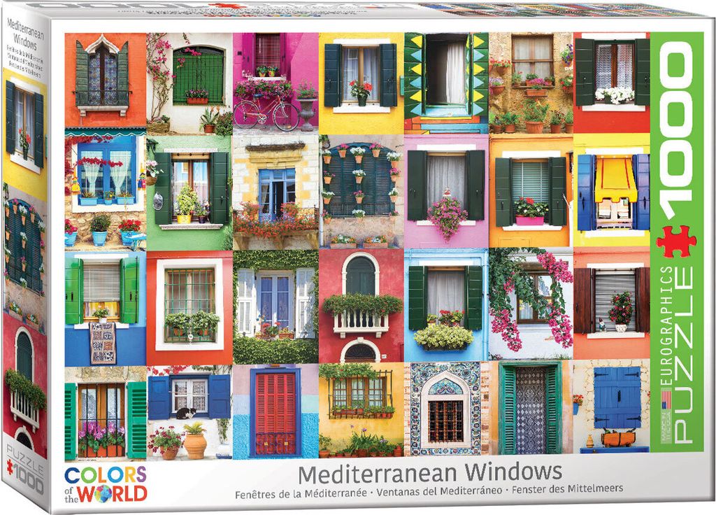 1000 Teile Puzzle Mediterrane Fensteransichten
