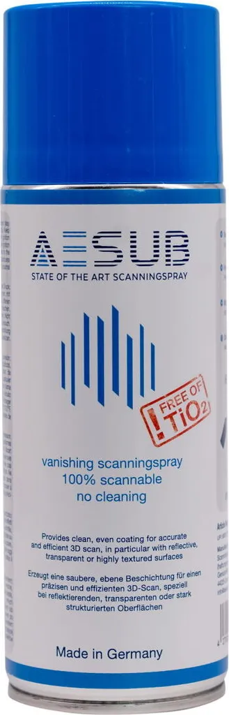 AESUB Blue Spray de Scanning 3D 400ml sans Nettoyage et Auto-évanescent