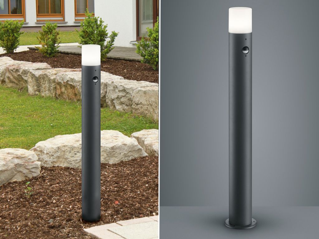 LED Außenwegeleuchten Anthrazit mit Bewegungsmelder Pollerleuchten Gartenlampen