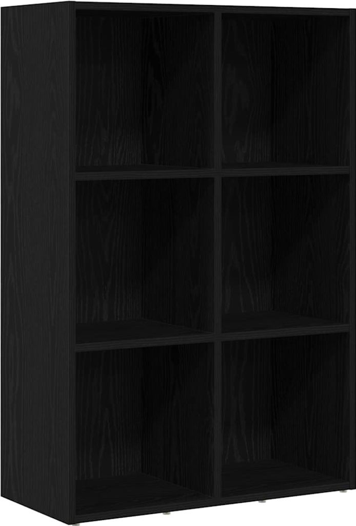Bücherregal Schwarz Eichen-Optik 66x30x98 cm Holzwerkstoff