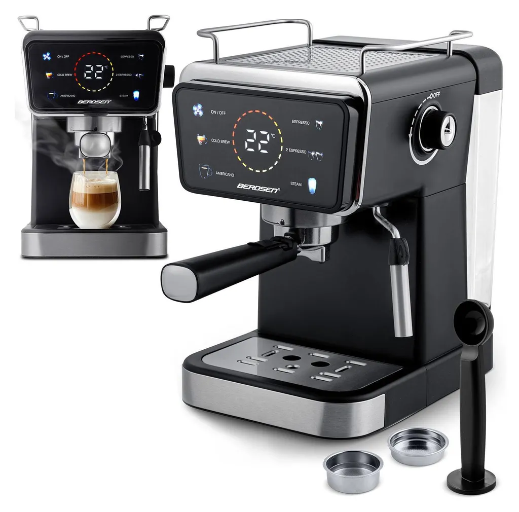 Cafetière à levier 20 bars Berdsen BD-771 noir : expresso authentique - 17