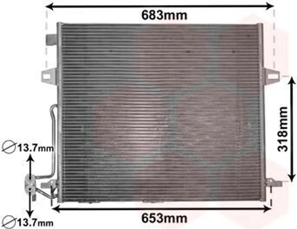 Radiateur de climatisation pour Mercedes Classe M et GL Van Wezel