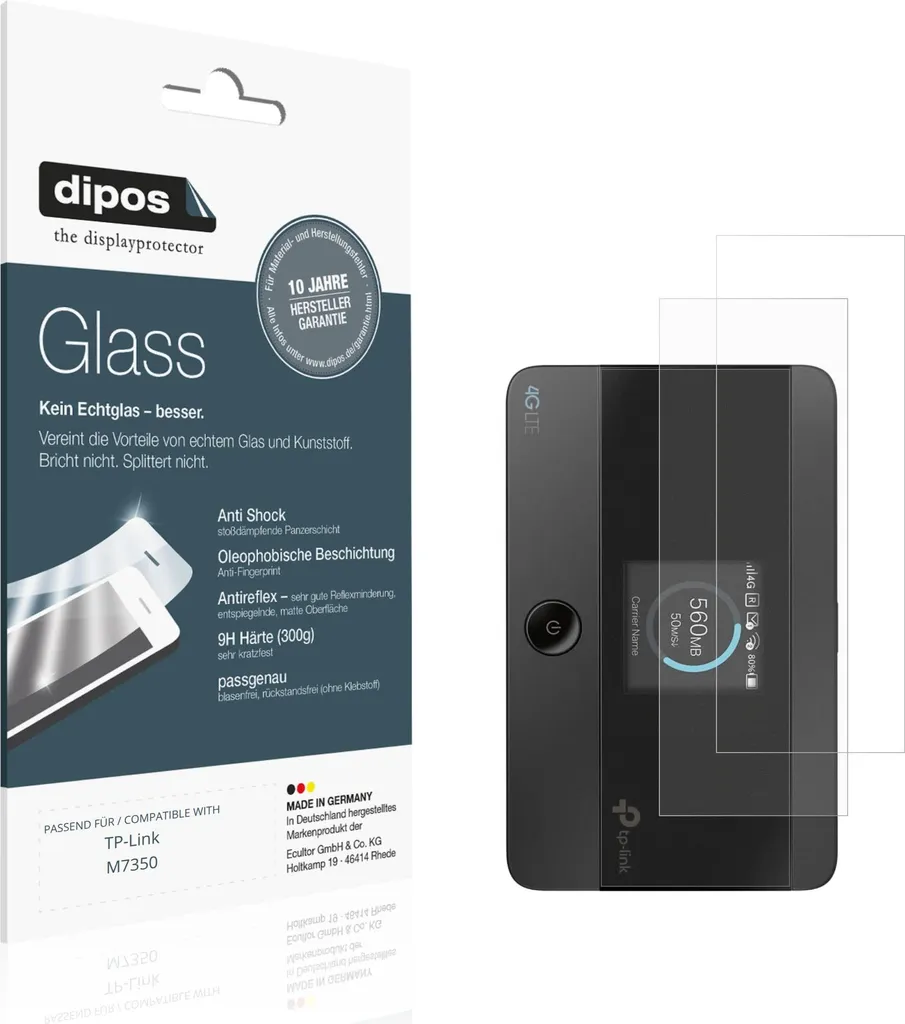 2 Pezzi Pellicola Opaca TP-Link M7350 Vetro 9H Flessibile Anti-Graffio