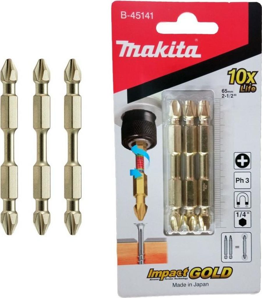 Doppelte Magnetspitze Für Schraubendreher Ph3-65Mm 3 Stk Ig - M B-45141