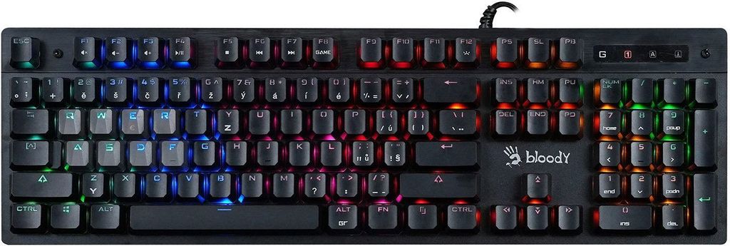 Tastiera da gioco A4tech B500N Bloody, cablata, 106 tasti, Immagine del prodotto 