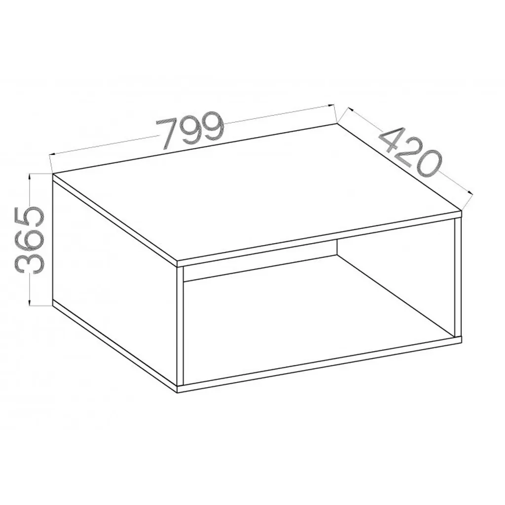Module de penderie complémentaire MABAKA gris de 80 cm de largeur