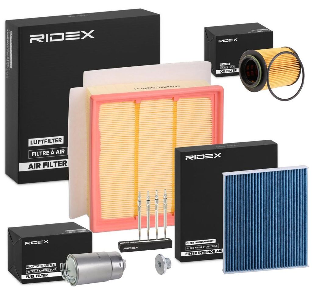 RIDEX Inspektionspaket Filterset für OPEL Corsa D Schrägheck (S07) für VAUXHALL Corsa Mk III (D) Schrägheck (S07)