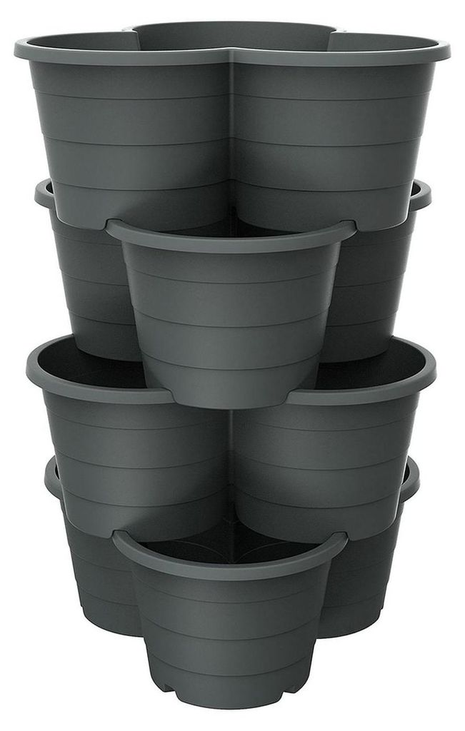 Tour de plantation empilable anthracite Pot à herbes Image du produit 