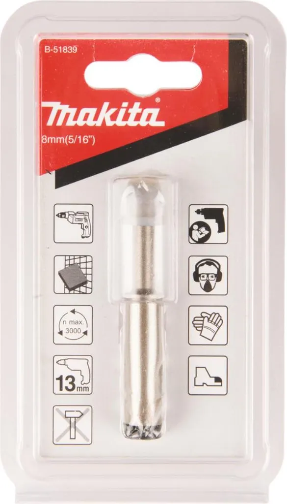 Makita Perceuse carrelage 8x13 mm - Finissez-en avec le carrelage cassé