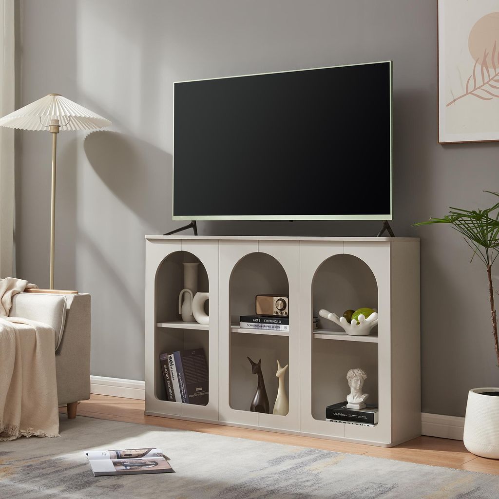 Sideboard 'Trorhun' mit 6 offenen Fächern 120 x 30 x 80 cm Produktbild 