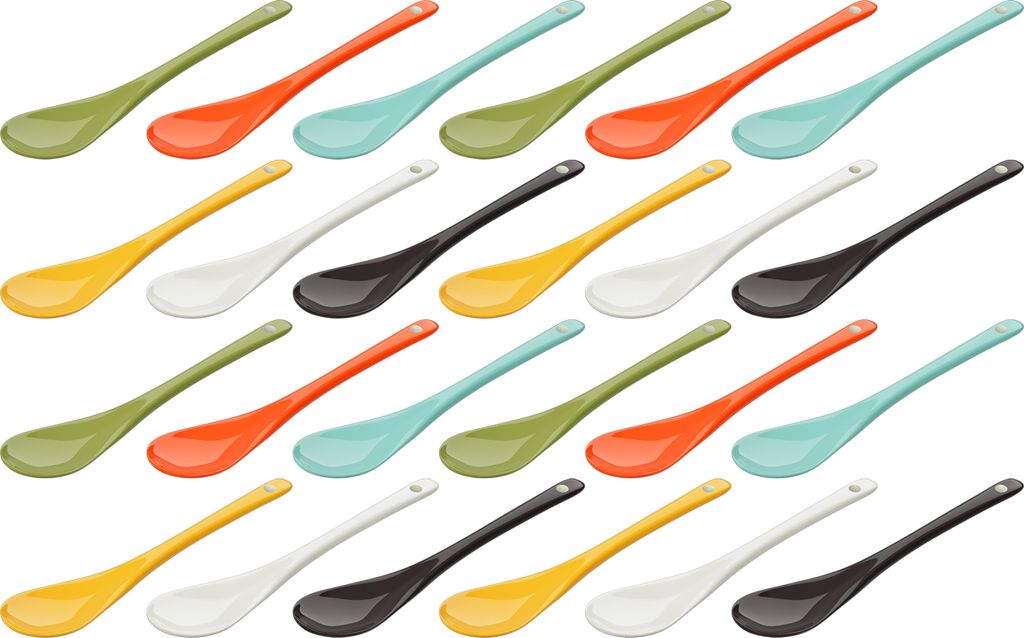 Eierlöffel Porzellan - bunte Porzellanlöffel