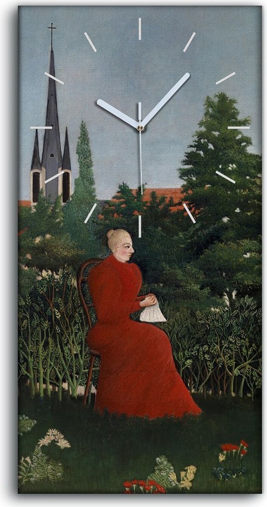Küche Wohnzimmer Wand Leinwand Uhr 30x60 Malerei Frauen Bäume Büsche Kunst - weiße Hände