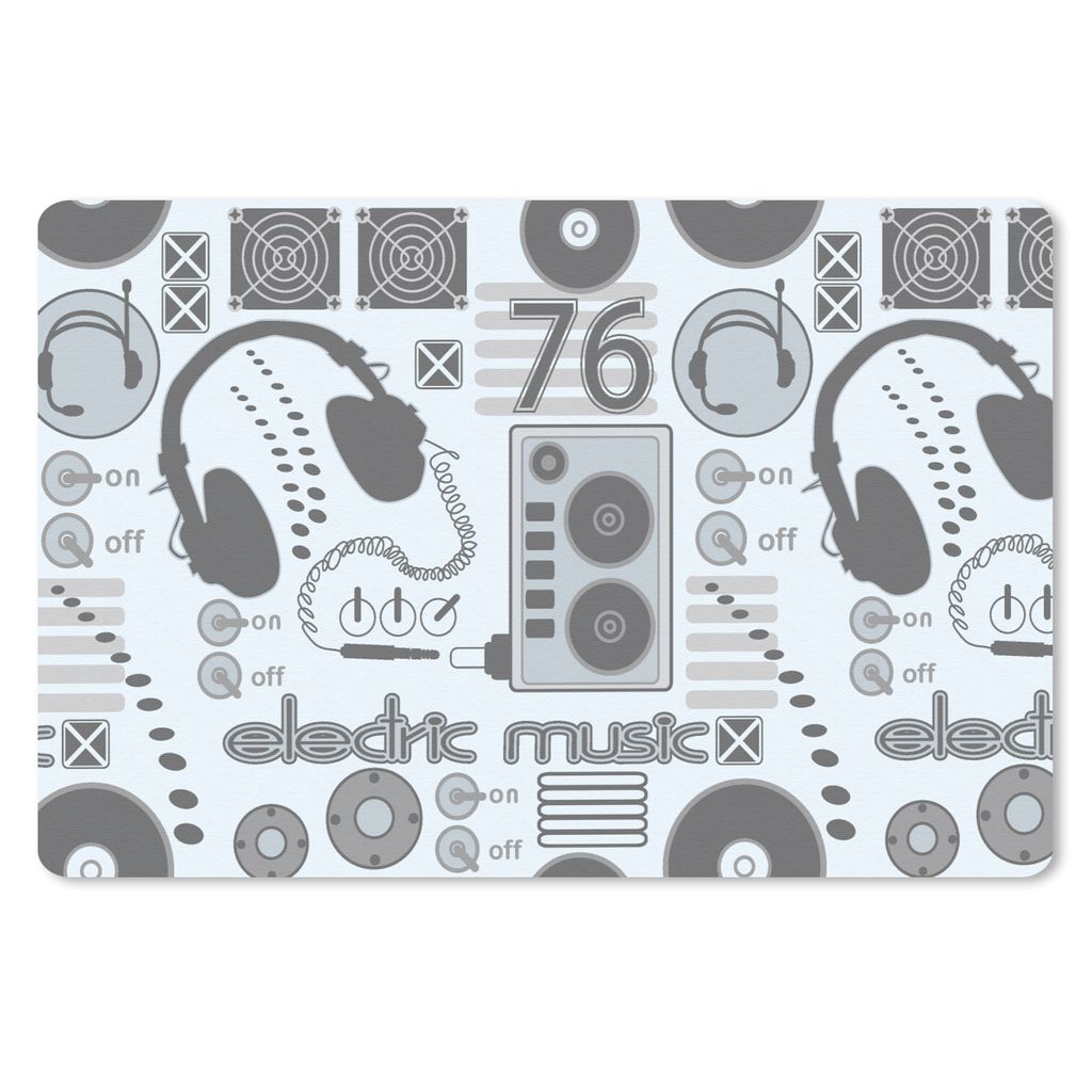 MuchoWow Mauspad Mousepad DJ - Kopfhörer - Vintage - Design 27x18 cm - Mousepads - Maus Mat - Pad - Mausunterlage - Büroartikel - Desk Matten