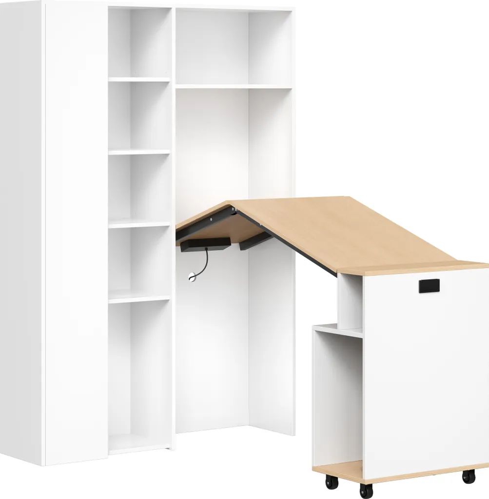 Table Informatique Pliante avec Prises Intégrées Anti Rallonge - 14