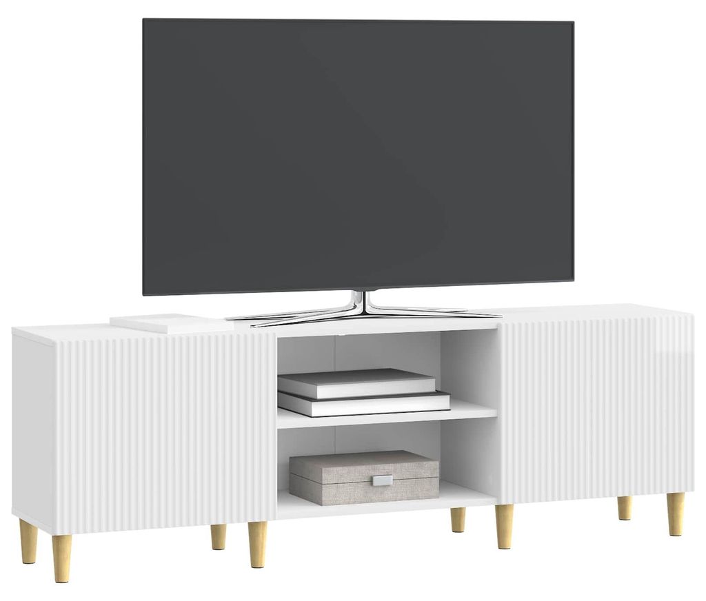 vidaXL TV-Schränk Hochglanz Weiß 150 x 31 x 50 cm Holzwerkstoff