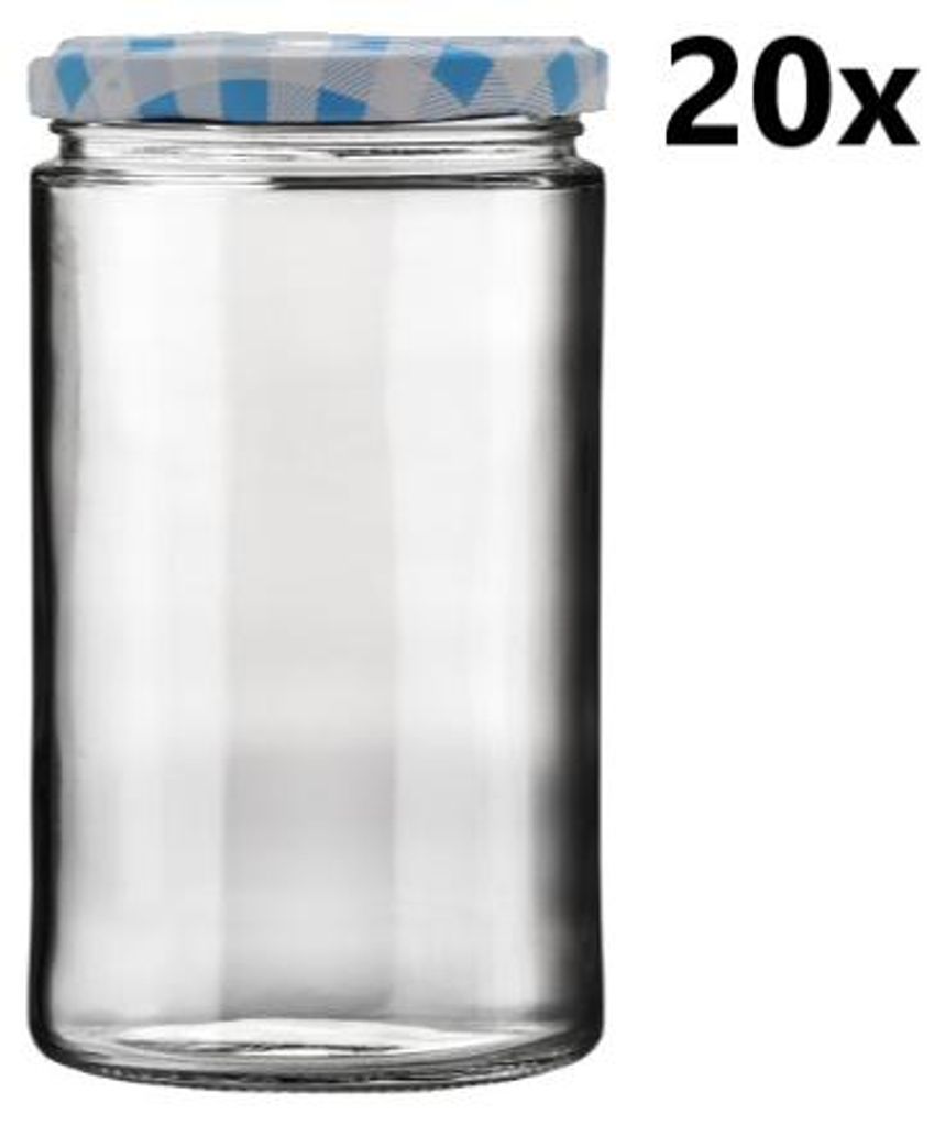 Zavařovací sklenice 720 ml ELEGANT čirá 20 ks VČETNĚ KÁRO Obrázek produktu 