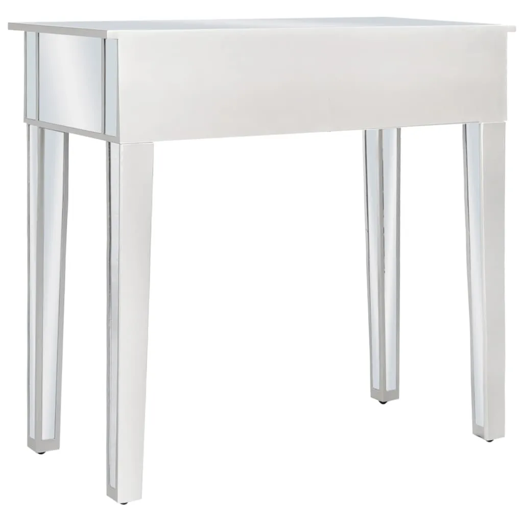 Table de Maquillage avec Miroir et Tabouret en MDF Blanc - vidaXL - 5