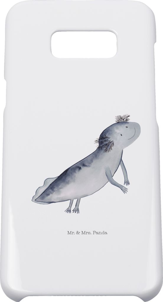 Mr. & Mrs. Panda Samsung Galaxy S8 plus Handyhülle Axolotl Schwimmen - Weiß - Geschenk, Lurch, Lösungen, Handy, Cover, Motivation, Hülle, Optim...