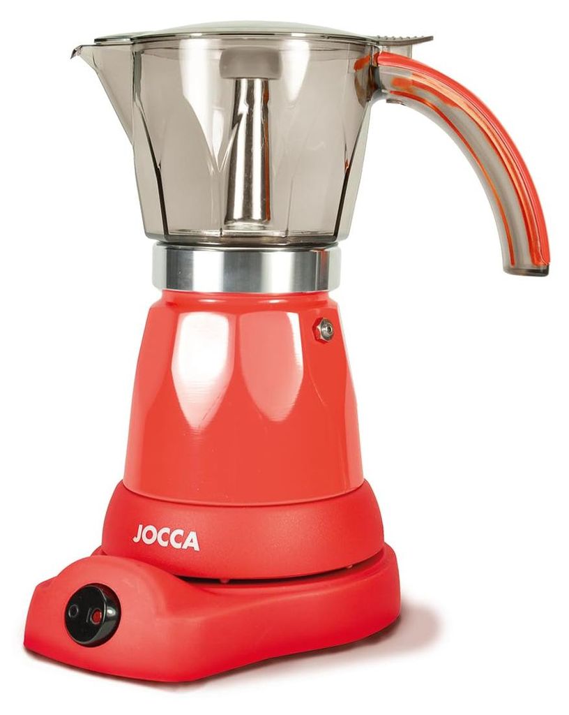 JOCCA 5449R, Mokka-Kanne, Rot, Edelstahl, 6 Tassen, 1 Produktbild 