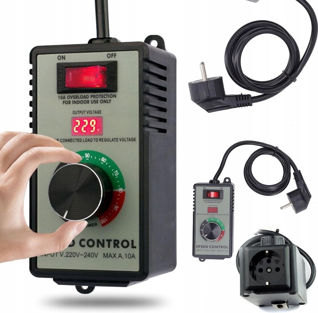 Rosfix Régulateur de Vitesse 4000W avec Prise 230V – Image du produit 