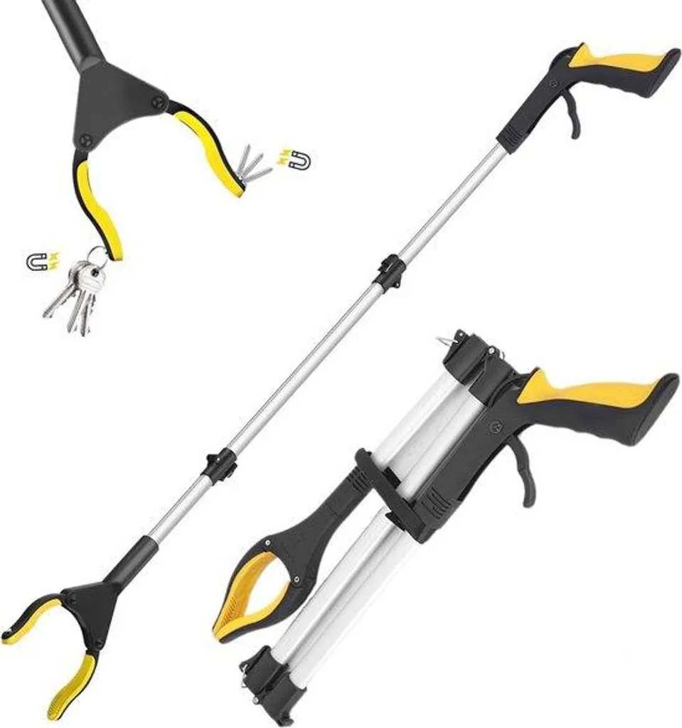 Pince télescopique ramasse-déchet 108 cm avec embout magnétique puissant