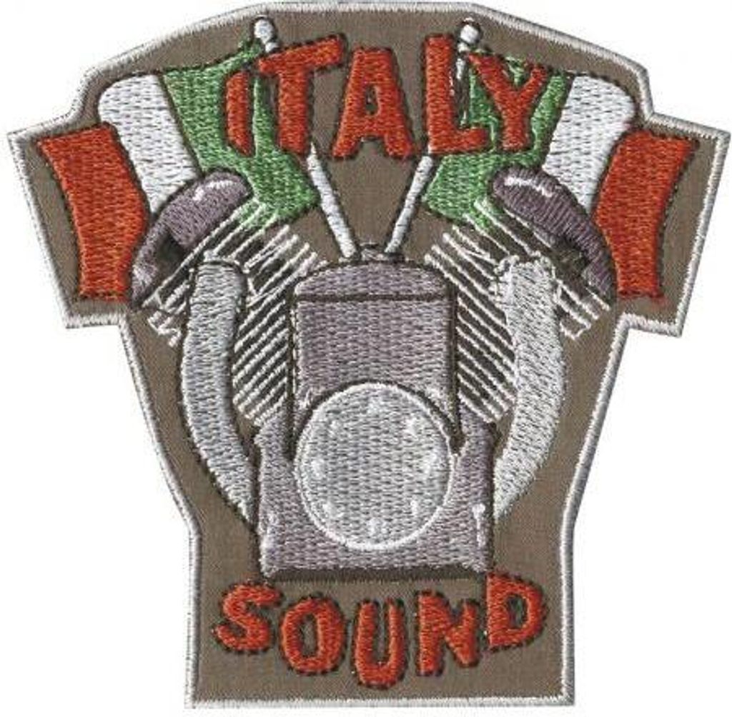 AUFNÄHER - Italy Sound - 04369 - Gr. ca. 8,5 x 8 cm - Patches Stick Applikation