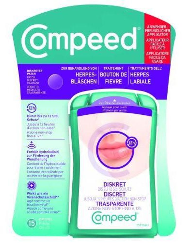 Compeed Herpesbläschen Patch Applikator Hra 15 St Produktbild 
