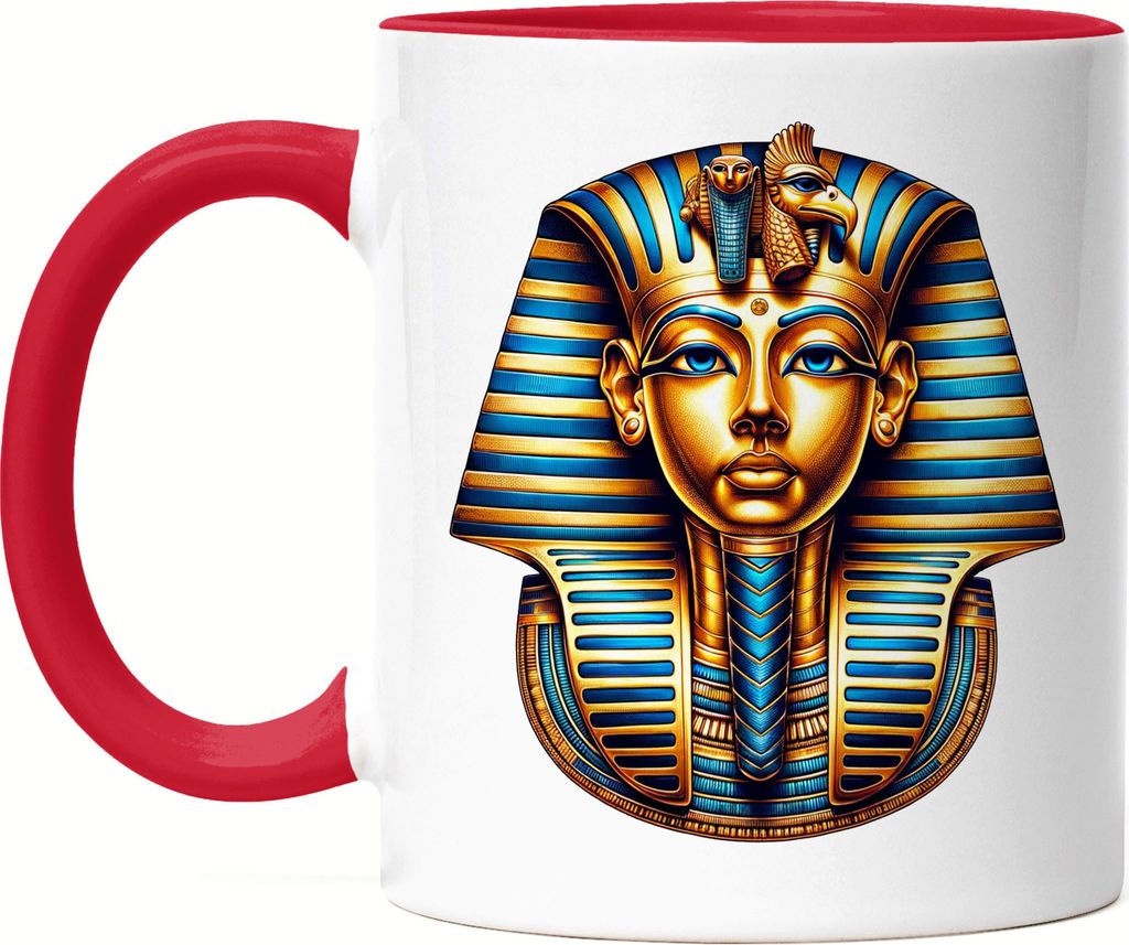 Tutanchamun Pharao Tasse Rot - Pharao und Gold
