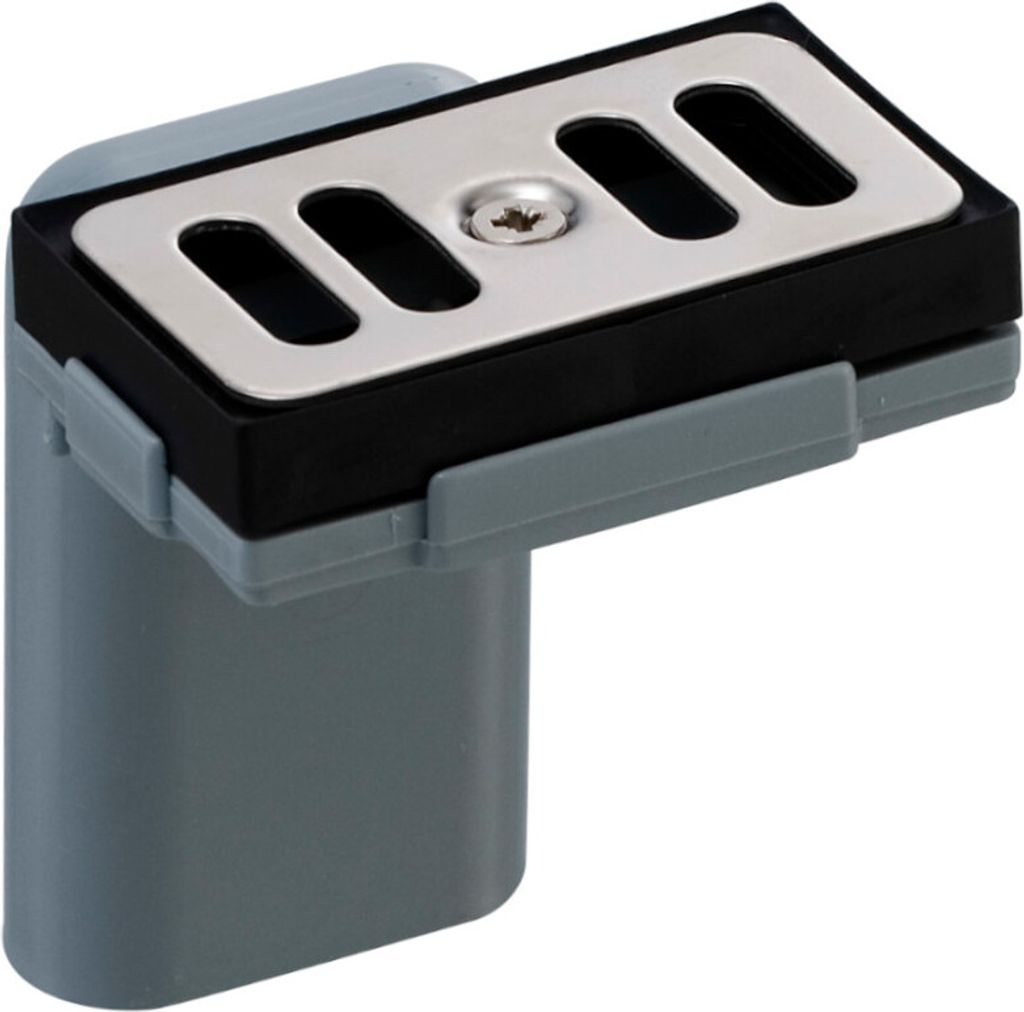 TG-Kunststoffe Überlauf 90 Grad mit Blende 58x33 mm waagerechter Anschluss / Überlaufverbindung